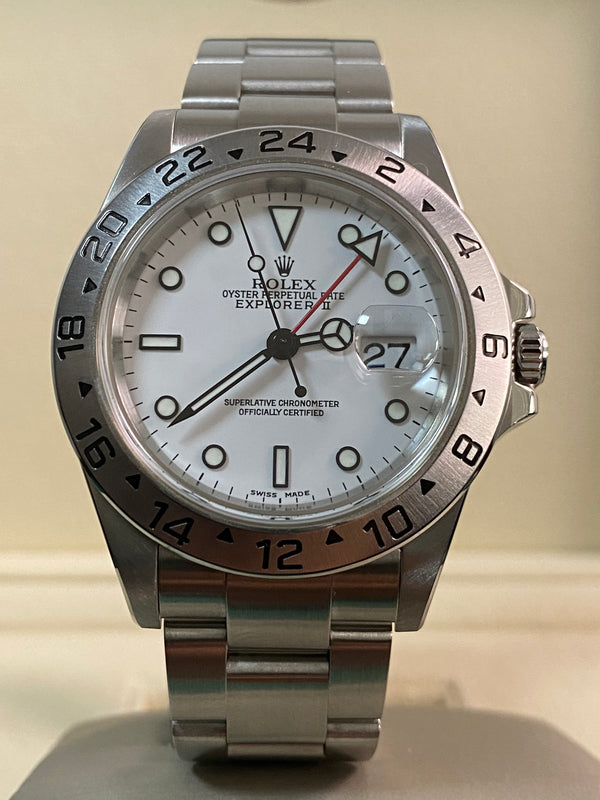 Rolex Steel Oyster Perpetual Explorer II - Y serial - "Polar" - 16570