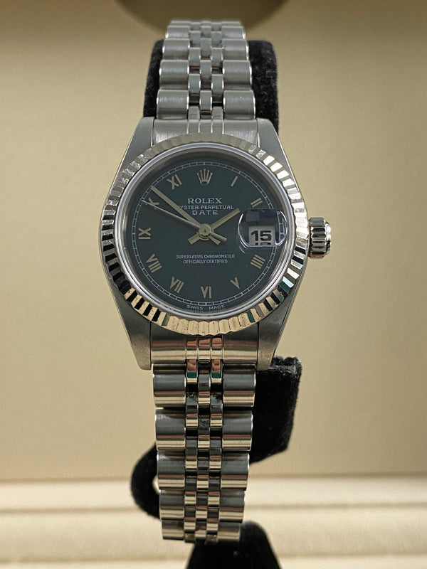 Rolex Lady-Datejust - 1997 - Blue Roman Dial - 69174 *FULL SET*