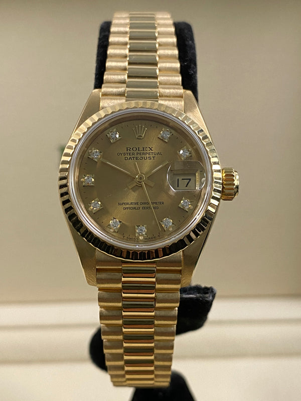 Rolex Lady-Datejust - 1991 - Factory Diamond Dial - 69178 *FULL SET*