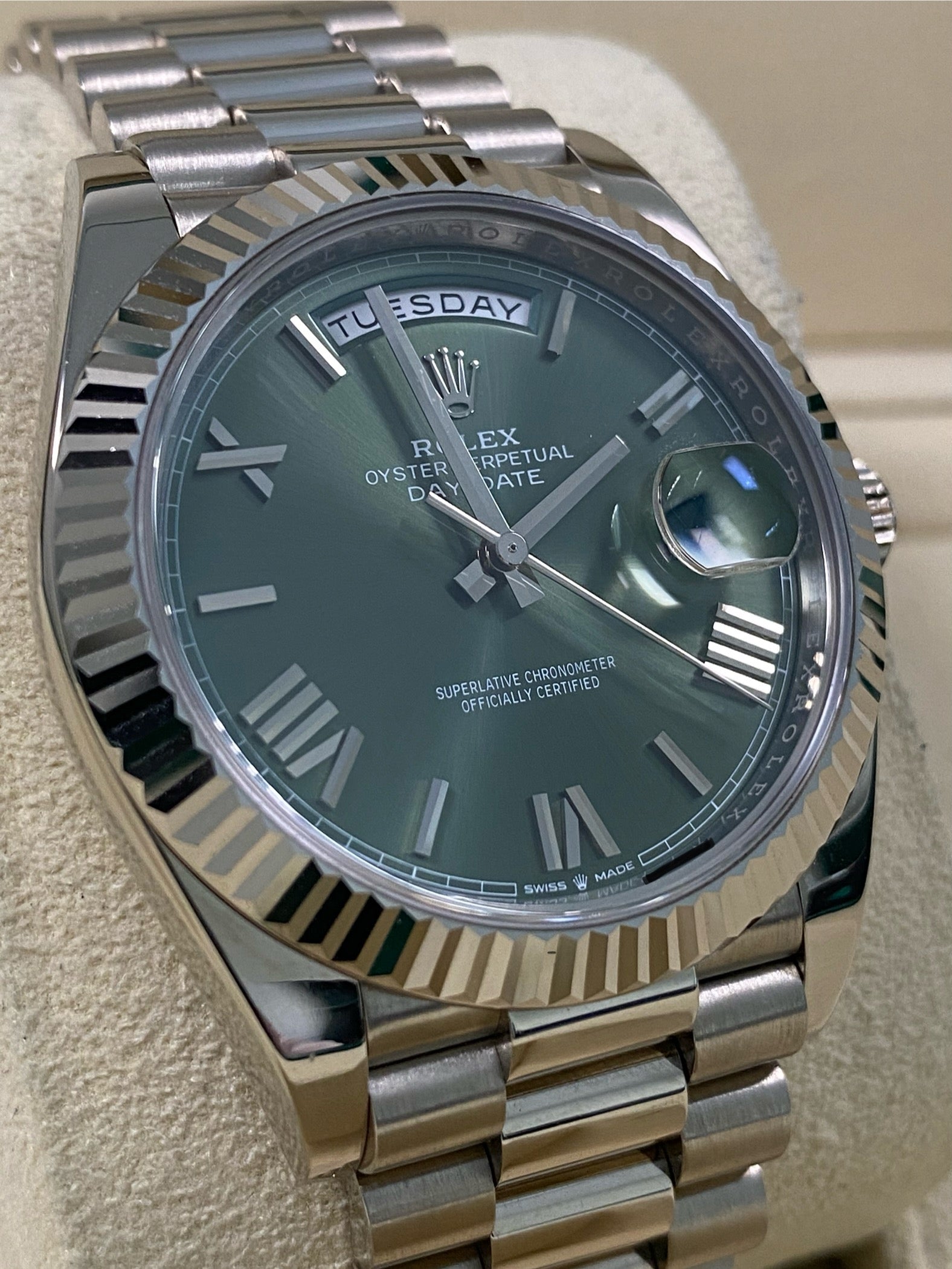 Rolex Day-Date 40 - 2019 - Olive Green Dial - 228239 *UNPOLISHED