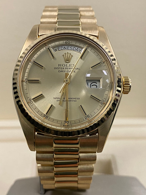 Rolex Yellow Gold Day-Date 36 - 1974 - Fluted Bezel - Champagne Index Dial - President Bracelet - 1803