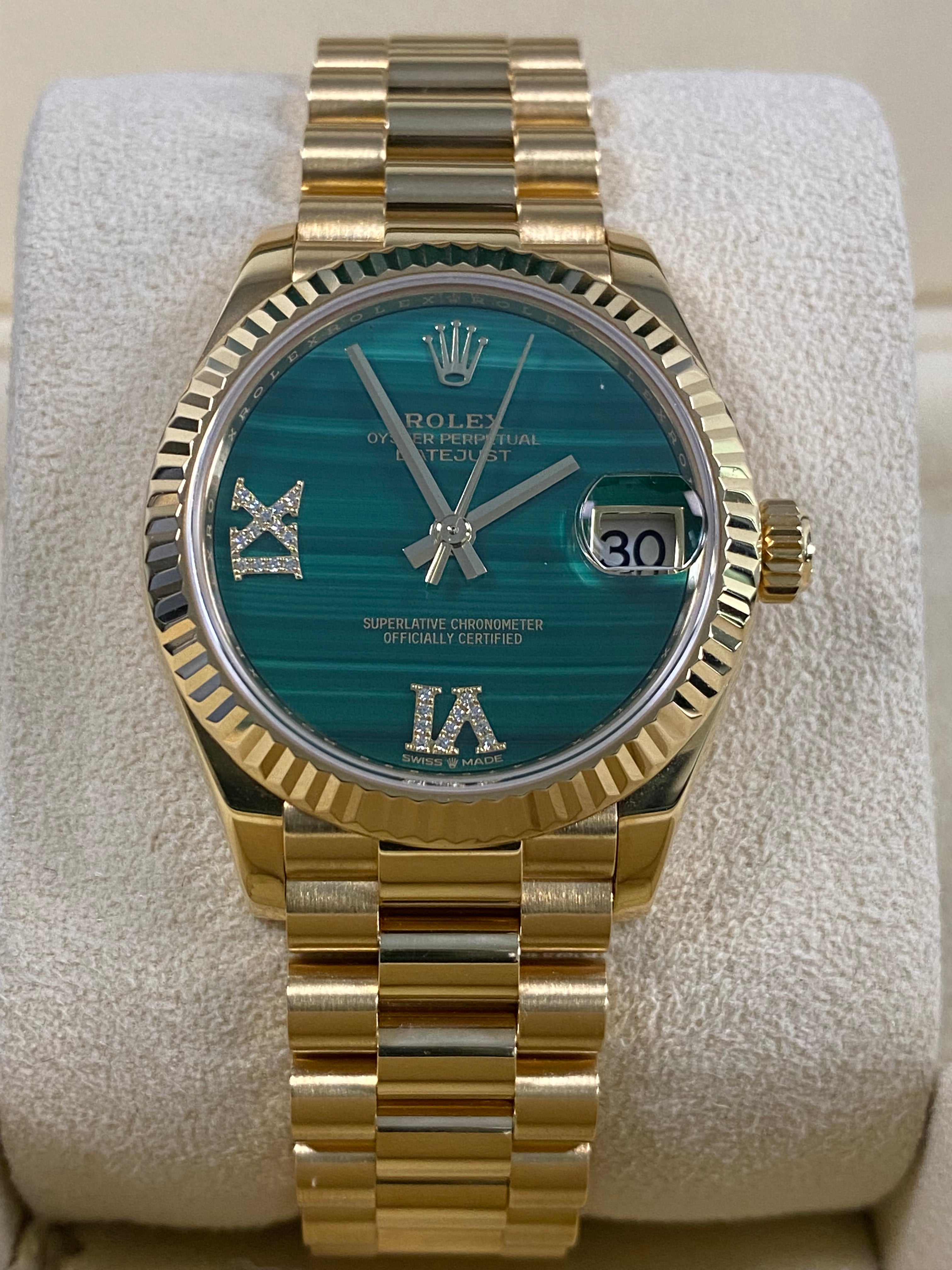 Rolex Datejust 31 - 2018 - Malachite Dial - 278278 *FULL SET