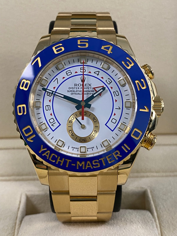 Rolex Yacht-Master II - 2017 - White Dial Blue Hands - 116688 *FULL SET*