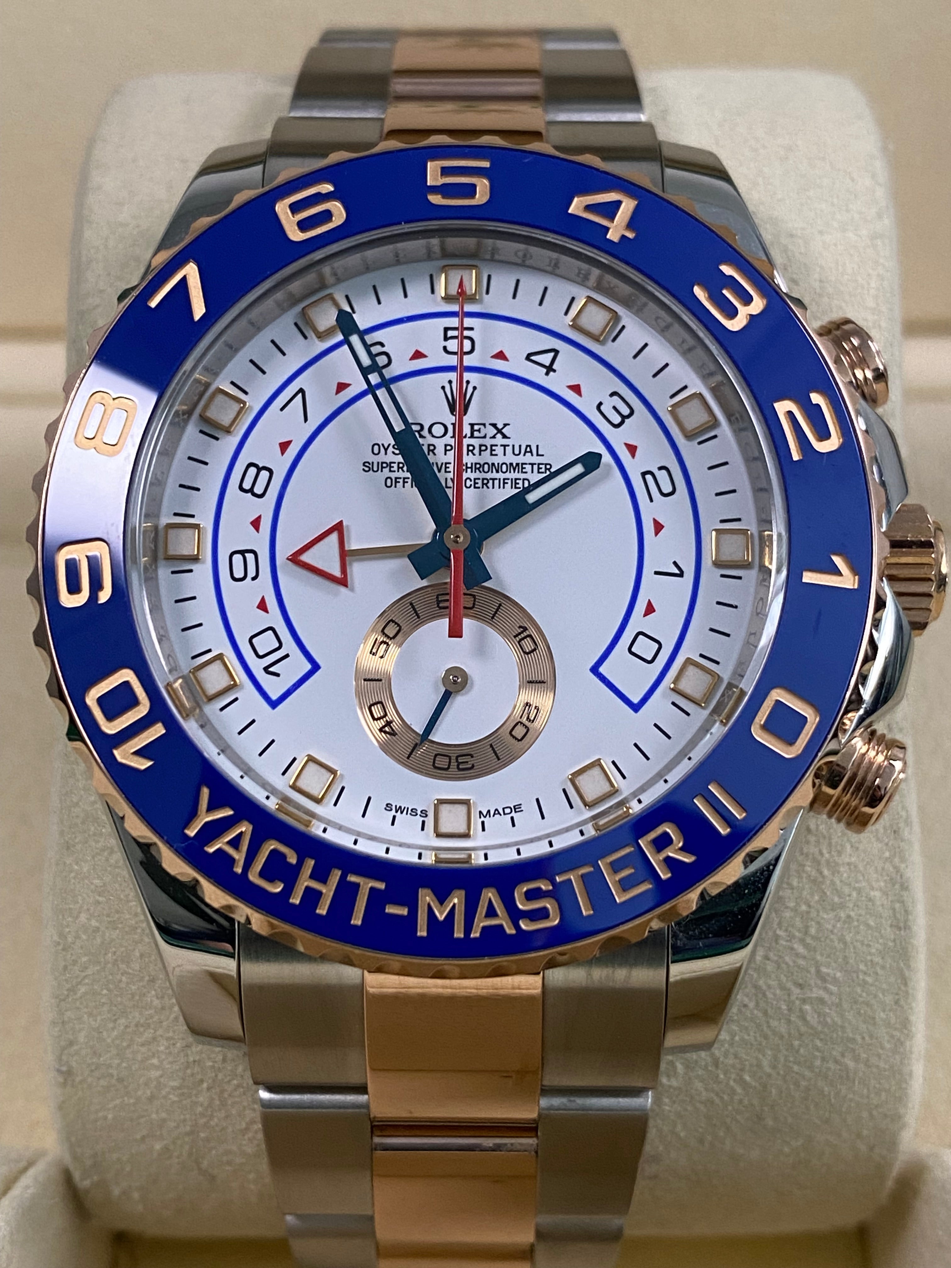 Rolex Yacht-Master II - 2016 - White Dial Blue Hands - 116681