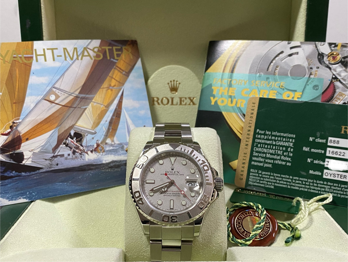 Rolex Steel Yacht-Master 40 - Z Serial - Silver Dial - 16622 COMPLETE SET