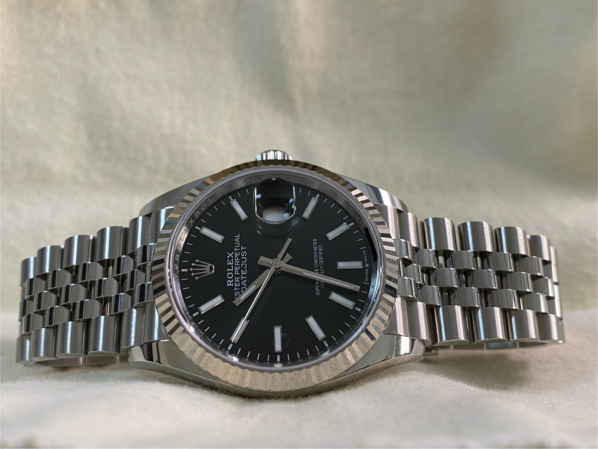 Rolex Steel Datejust 36 - 2024 - Fluted Bezel - Black Index Dial - Jubilee Bracelet - 126234 *FULL SET*