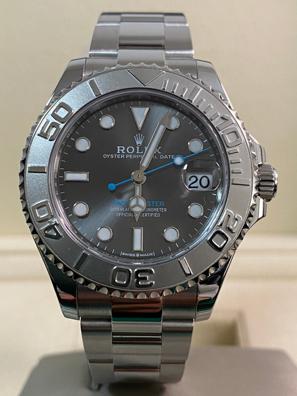 Rolex Steel and Platinum Rolesium Yacht-Master 37 - 2024 - Dark Rhodium Dial - 268622 *FULL SET*