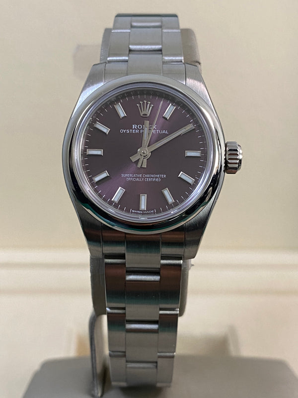 Rolex Oyster Perpetual 26 - 2018 - Domed Bezel - Grape Dial - Oyster Bracelet - 176200 *FULLS ET*