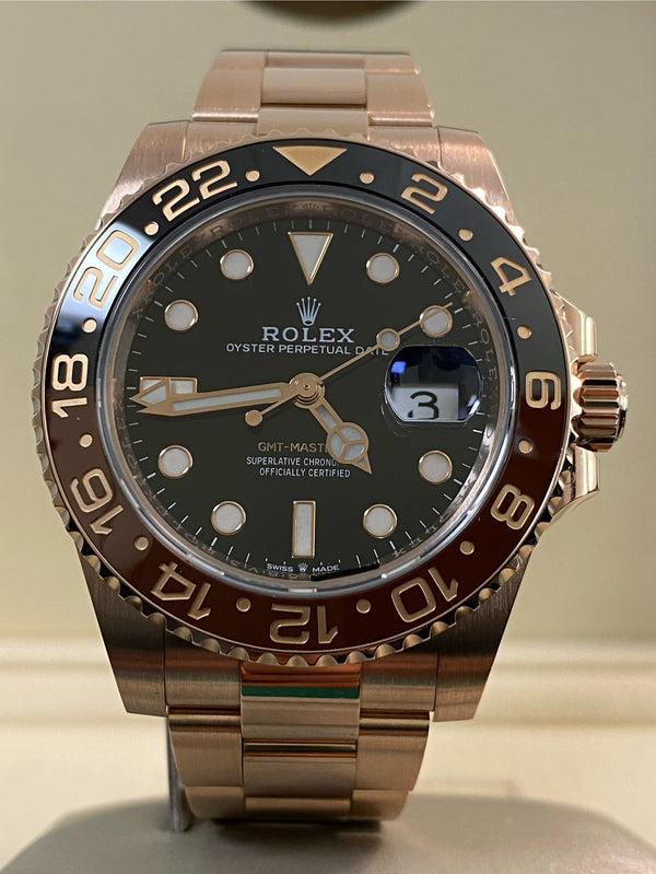 Rolex Everose Gold GMT-Master II - 2021 - "Root beer" - Oyster Bracelet - 126715CHNR *FULL SET*