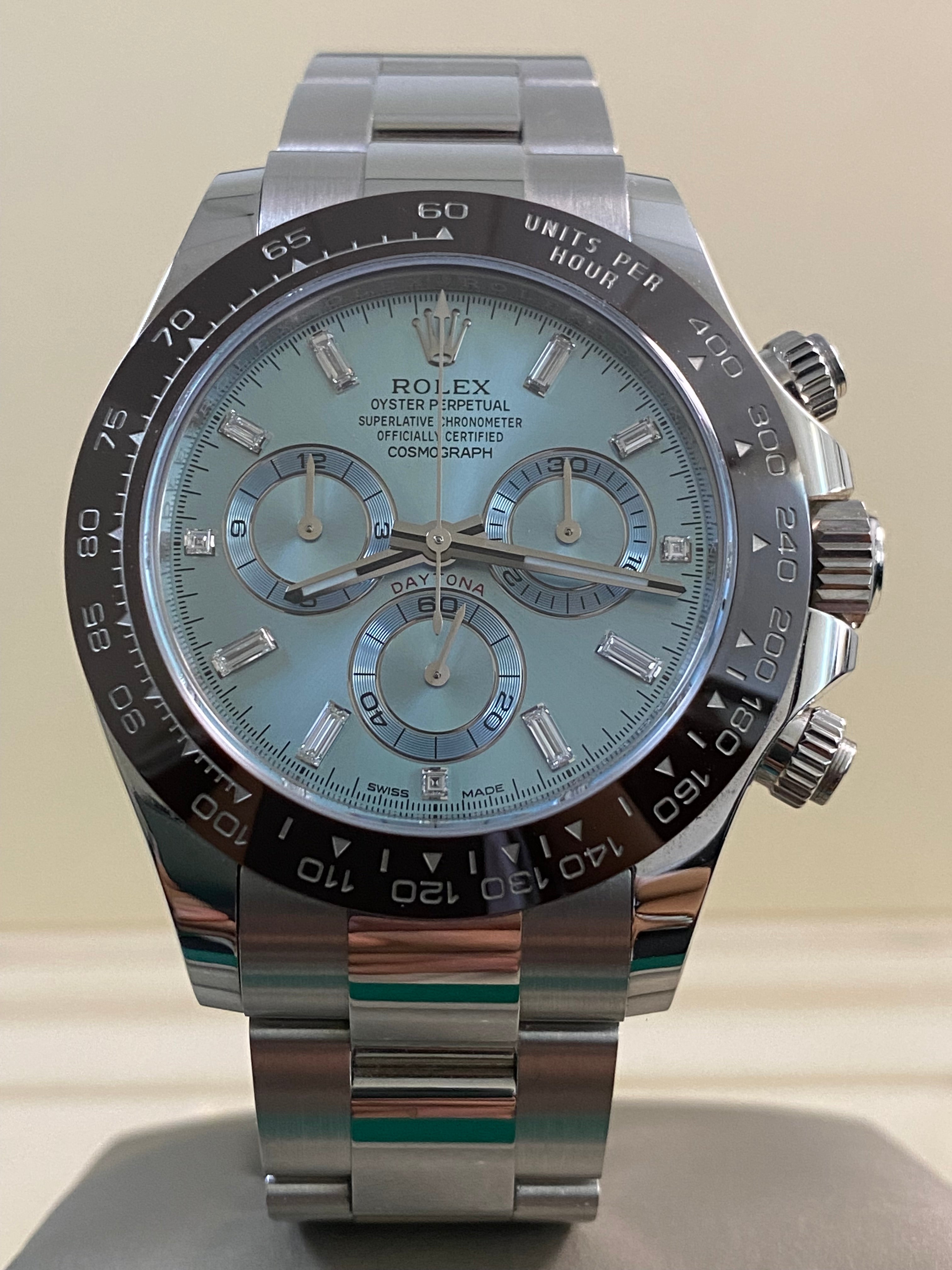 Dial 11 Rolex Platinum Cosmograph Daytona - 2017 - Ice Blue Baguette Dial - 11 ...