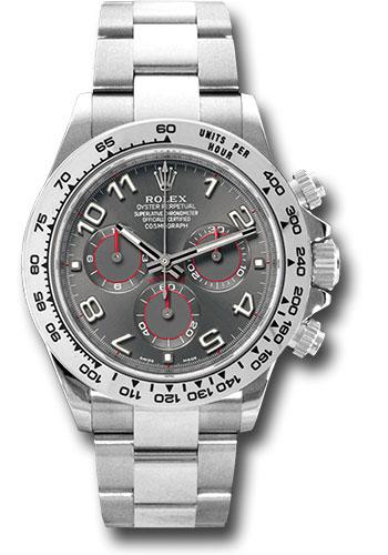 Rolex White Gold Cosmograph Daytona 40 Watch - Grey Arabic Dial - 116509 gra