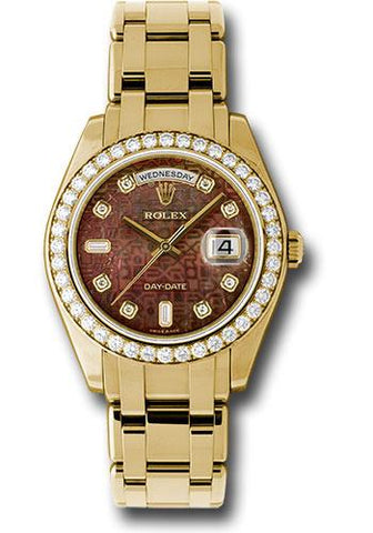 Rolex Yellow Gold Day-Date Special Edition 39 Watch - 40 Diamond Bezel - Dark Mother-Of-Pearl Jubilee Diamond Dial - 18948 dkmjd