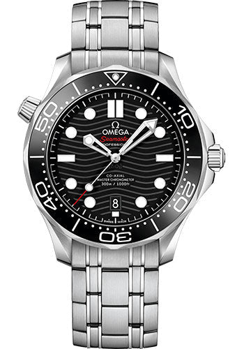 Omega Seamaster Diver 300M Co-Axial Master Chronometer Watch - 42 mm Steel Case - Unidirectional Bezel - Black Ceramic Dial - 210.30.42.20.01.001