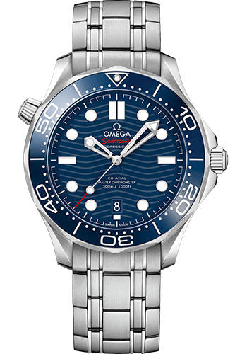 Omega Seamaster Diver 300M Co-Axial Master Chronometer Watch - 42 mm Steel Case - Blue Ceramic Dial - 210.30.42.20.03.001