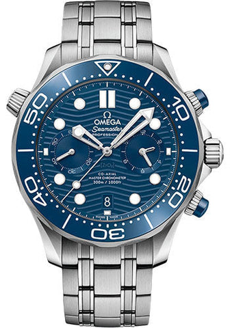 Omega Seamaster Diver 300M Omega Co-Axial Master Chronometer Chronograph - 44 mm Steel Case - Blue Dial - 210.30.44.51.03.001