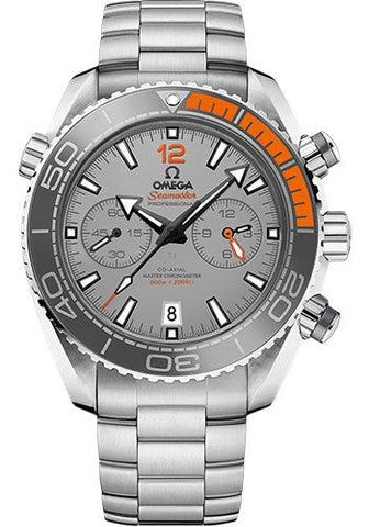 Omega Planet Ocean 600 M Omega Co-axial Master Chronometer Chronograph Watch - 45.5 mm Titanium Case - Unidirectional Grey Silicon Nitride Ceramic Bezel - Grade 5 Titanium Dial - 215.90.46.51.99.001