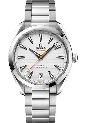 Omega Aqua Terra 150M Co-Axial Master Chronometer Watch - 41 mm Steel Case - Silvery Dial - Brushed And Polished Steel Bracelet - 220.10.41.21.02.001