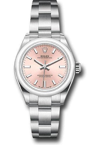 Rolex Oyster Perpetual 28 Watch - Domed Bezel - Pink Index Dial - Oyster Bracelet - 2020 Release - 276200 pio