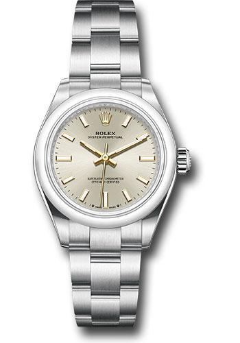 Rolex Oyster Perpetual 28 Watch - Domed Bezel - Silver Index Dial - Oyster Bracelet - 2020 Release - 276200 sio