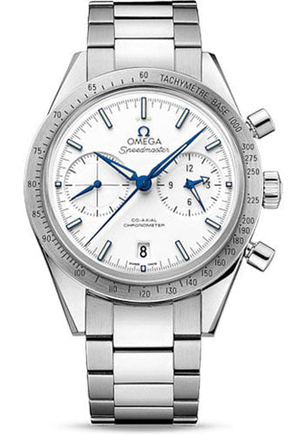 Omega Speedmaster '57 Omega Co-Axial Chronograph Watch - 41.5 mm Grade 5 Titanium Case - Brushed Bezel - White Dial - 331.90.42.51.04.001