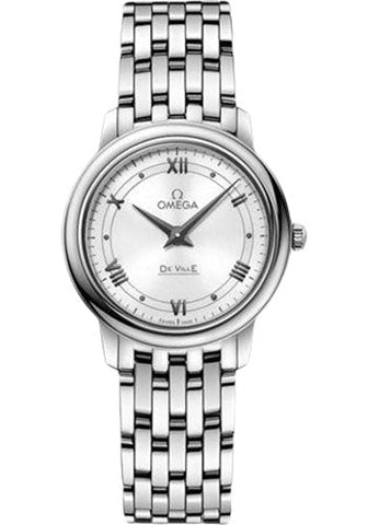 Omega De Ville Prestige Quartz Watch - 27.4 mm Steel Case - White Dial - 424.10.27.60.04.001