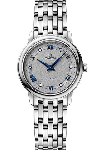 Omega De Ville Prestige Quartz Watch - 27.4 mm Steel Case - Grey Dial - 424.10.27.60.56.002