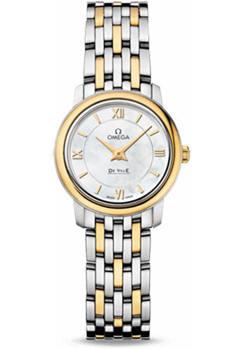 Omega De Ville Prestige Quartz Watch - 24.4 mm Steel And Yellow Gold Case - Mother-Of-Pearl Dial - 424.20.24.60.05.001