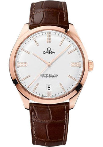 Omega De Ville Tresor Master Co-Axial Limited Edition of 88 Watch - 40 mm Sedna Gold Case - Domed -Silver Dial - Brown Leather Strap - 432.53.40.21.52.002