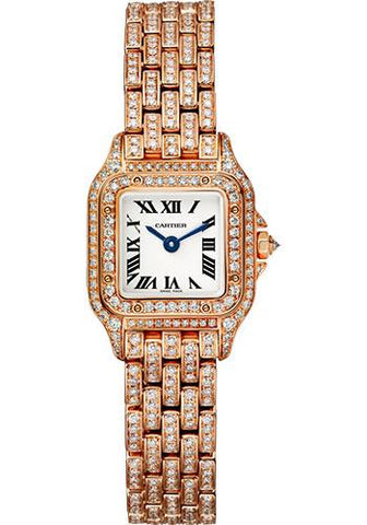 Cartier Panthere de Cartier Watch - 25 mm Pink Gold Diamond Case - Diamond Bracelet - HPI01326