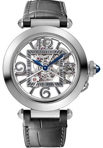 Cartier Pasha de Cartier Watch - 41 mm Steel Case - Skeleton Dial - Bracelet - Second Strap - WHPA0007
